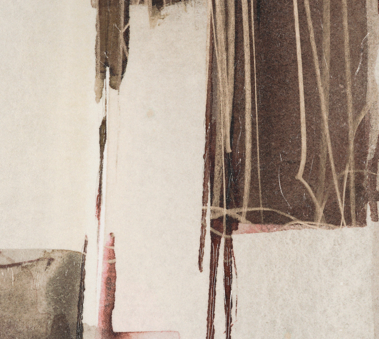 Quiet Constructs II by Mercana Studio Hand Embelished Textured Framed Artwork Matted