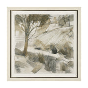 Deer Trail I by Mercana Studio Hand Embelished Textured Framed Artwork Matted under Glass