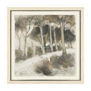 Deer Trail II by Mercana Studio Hand Embelished Textured Framed Artwork Matted under Glass