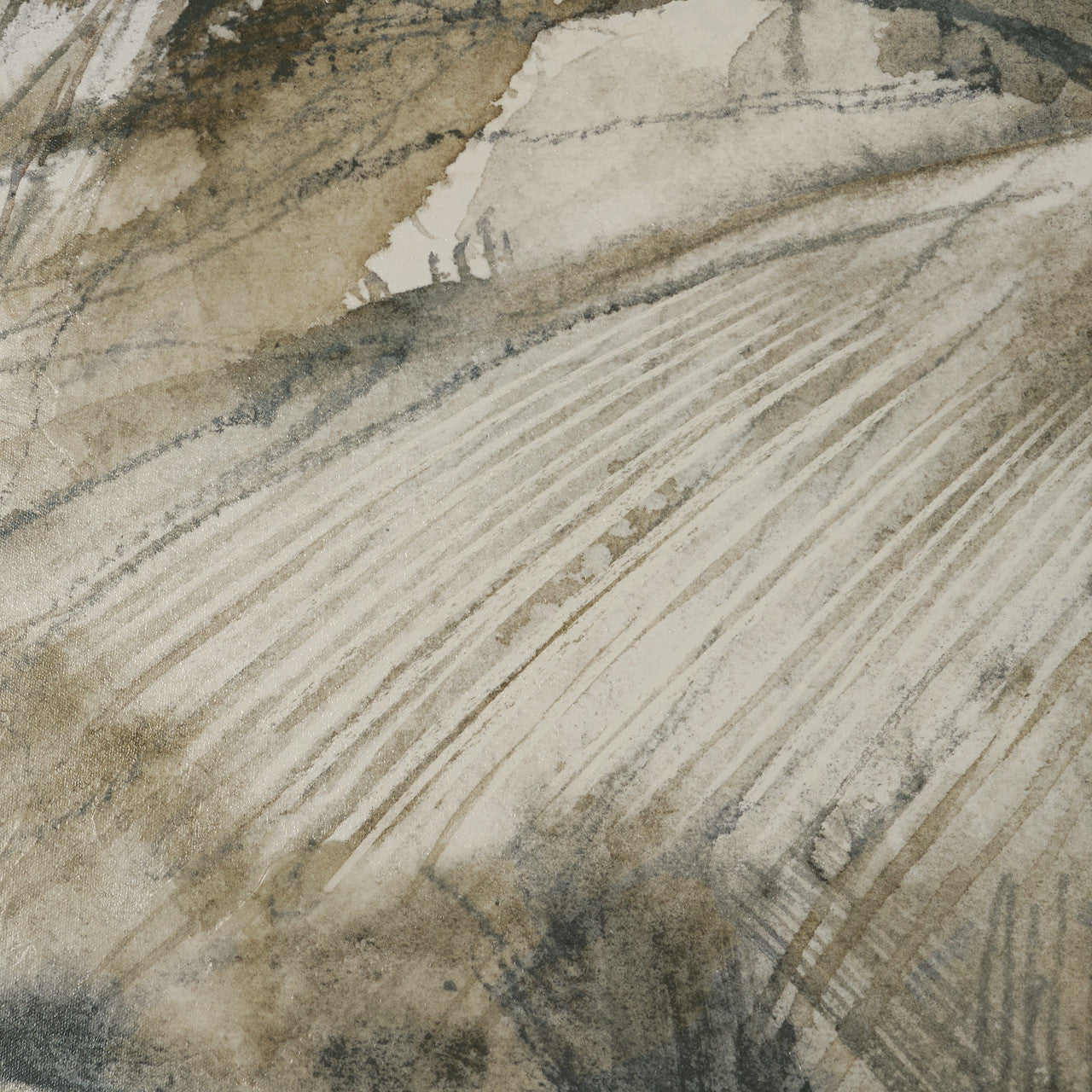 Deer Trail II by Mercana Studio Hand Embelished Textured Framed Artwork Matted under Glass