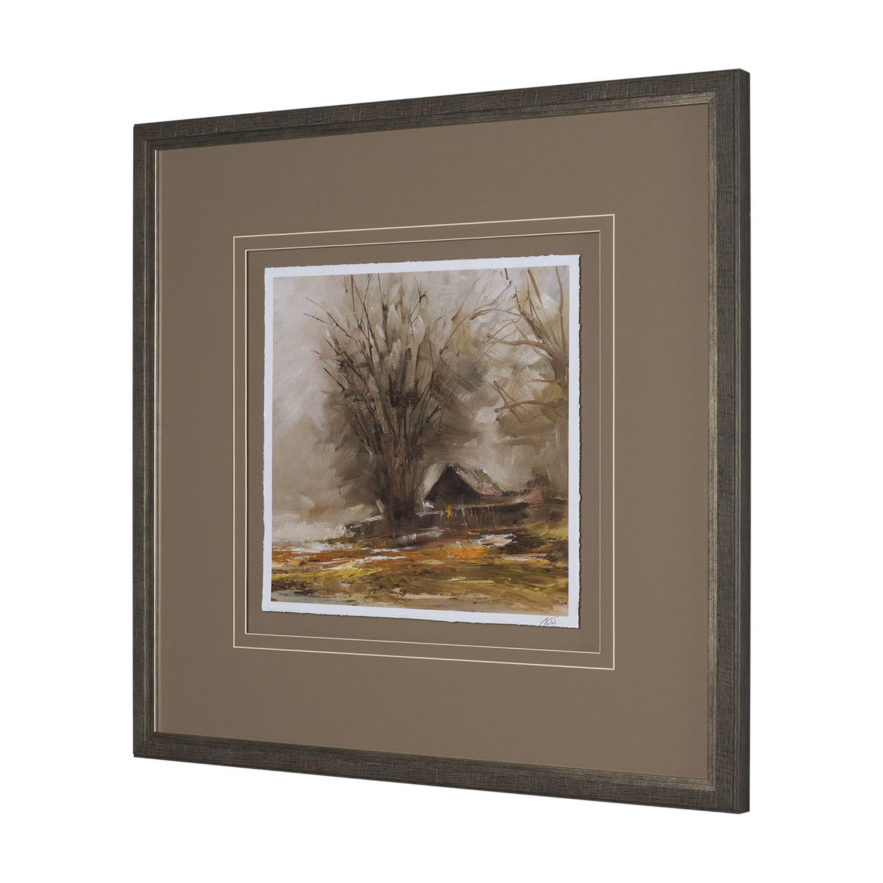 Autumn in the Village II by Mercana Studio Textured Framed Artwork Matted under Glass