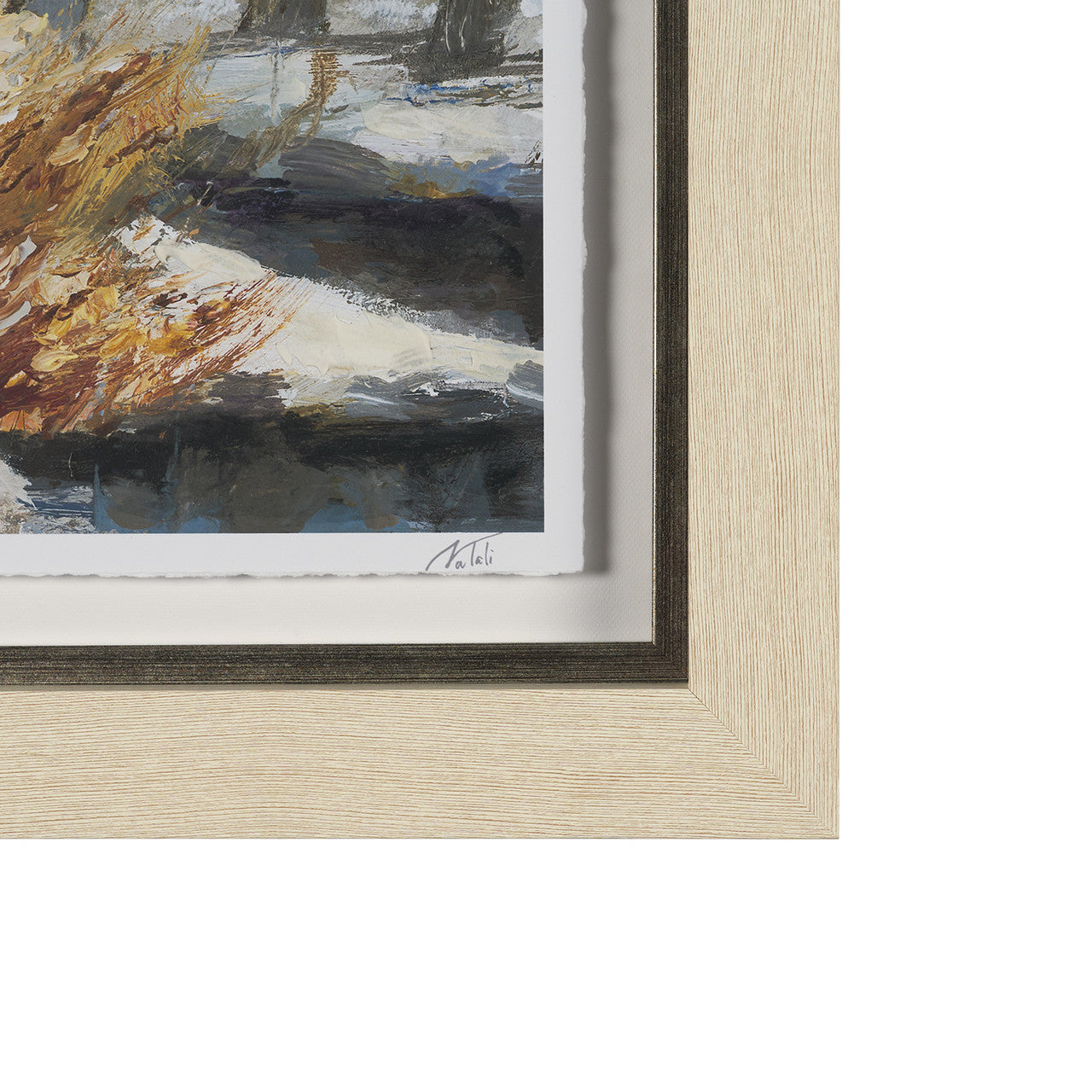 Winter Day III by Mercana Studio Hand Embelished Framed Artwork Matted under Glass