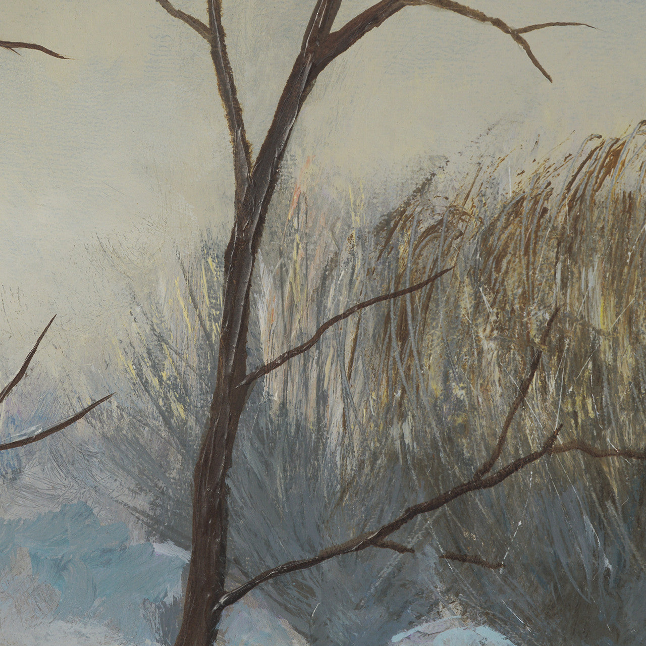 Winter Day III by Mercana Studio Hand Embelished Framed Artwork Matted under Glass