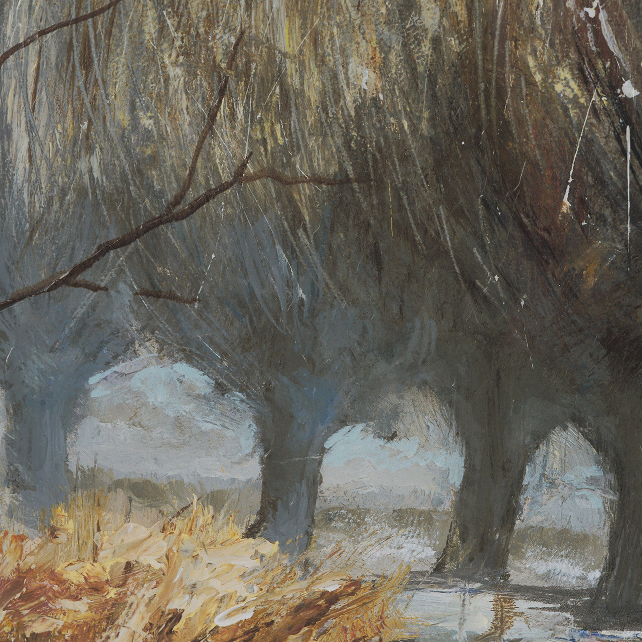Winter Day III by Mercana Studio Hand Embelished Framed Artwork Matted under Glass