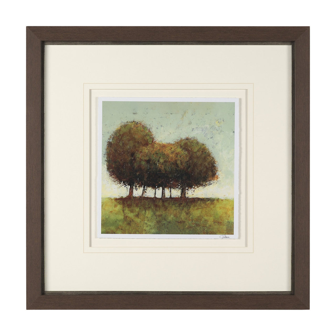 Hidden Grove I by Mercana Studio Hand Embelished Textured Framed Artwork Matted under Glass