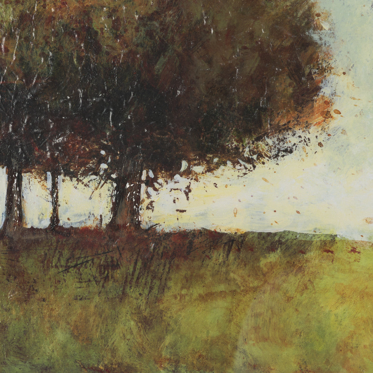 Hidden Grove I by Mercana Studio Hand Embelished Textured Framed Artwork Matted under Glass