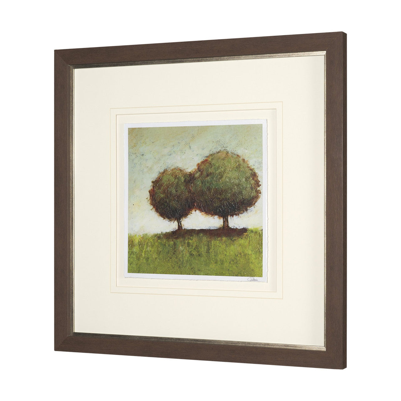 Hidden Grove II by Mercana Studio Hand Embelished Textured Framed Artwork Matted under Glass