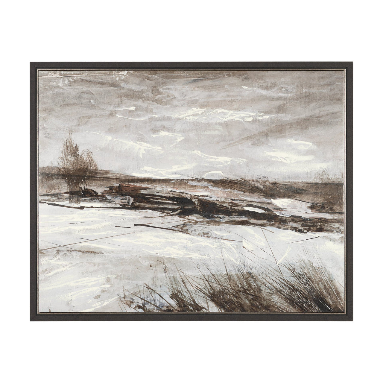 Quiet Horizons I by Mercana Studio Hand Embelished Textured Framed Canvas Artwork