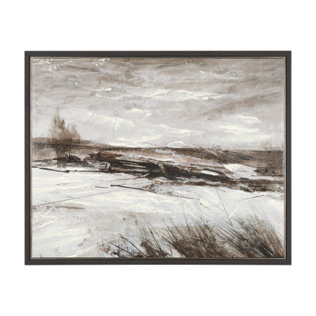 Quiet Horizons I by Mercana Studio Hand Embelished Textured Framed Canvas Artwork