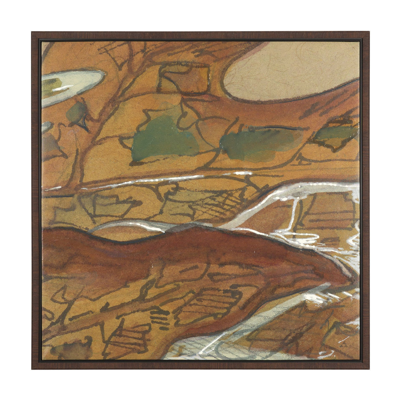 Rusttone II by Mercana Studio Hand Embelished Textured Framed Canvas Artwork