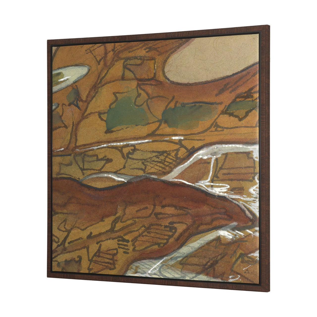 Rusttone II by Mercana Studio Hand Embelished Textured Framed Canvas Artwork
