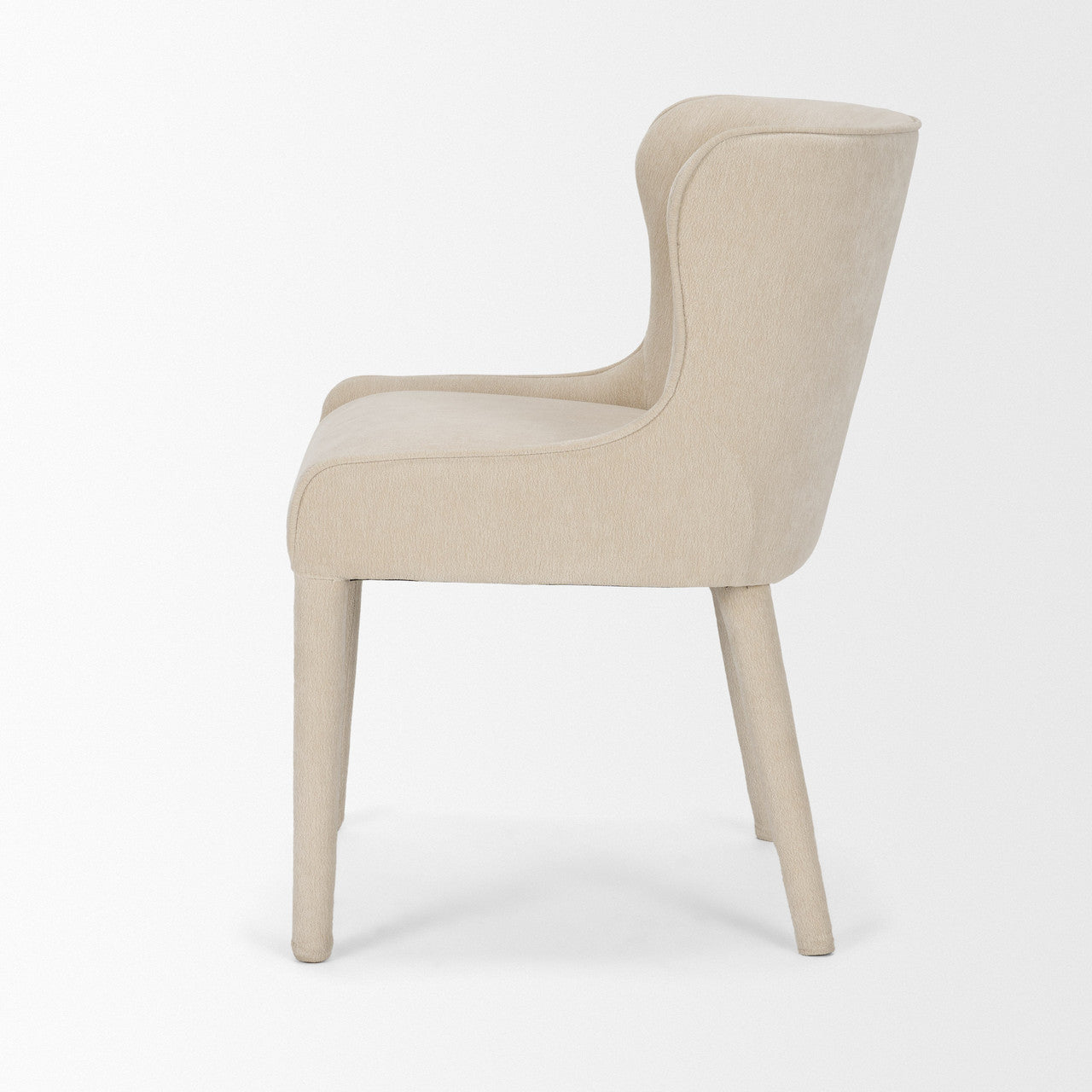 Nolan Slope Cream Chenille Dining Chair