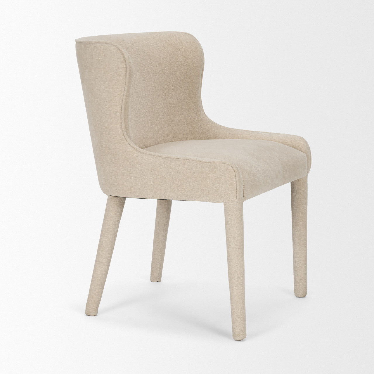 Nolan Slope Cream Chenille Dining Chair