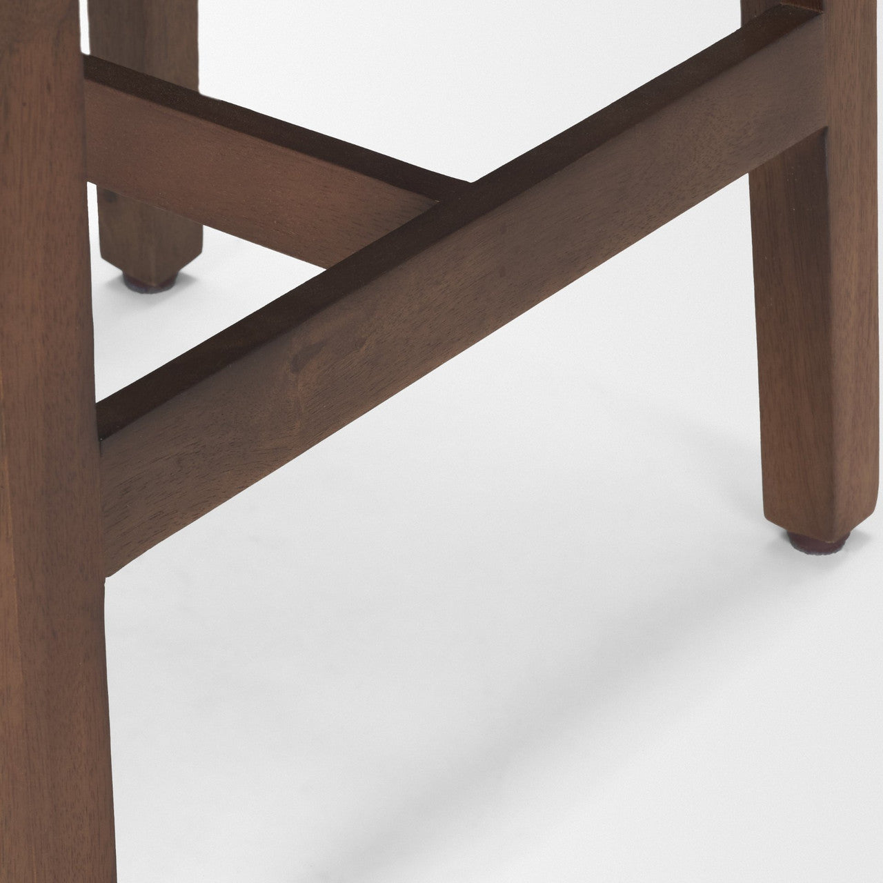 Colony Medium-Dark Brown Solid Wood Counter Stool