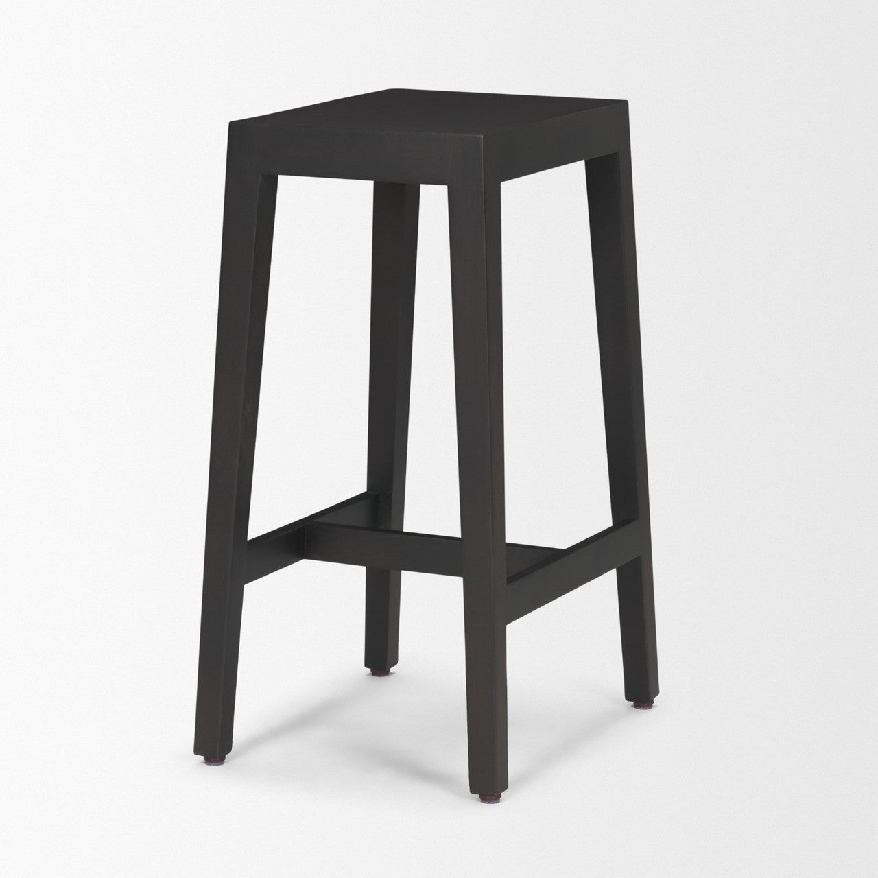 Colony Black-Brown Solid Wood Counter Stool