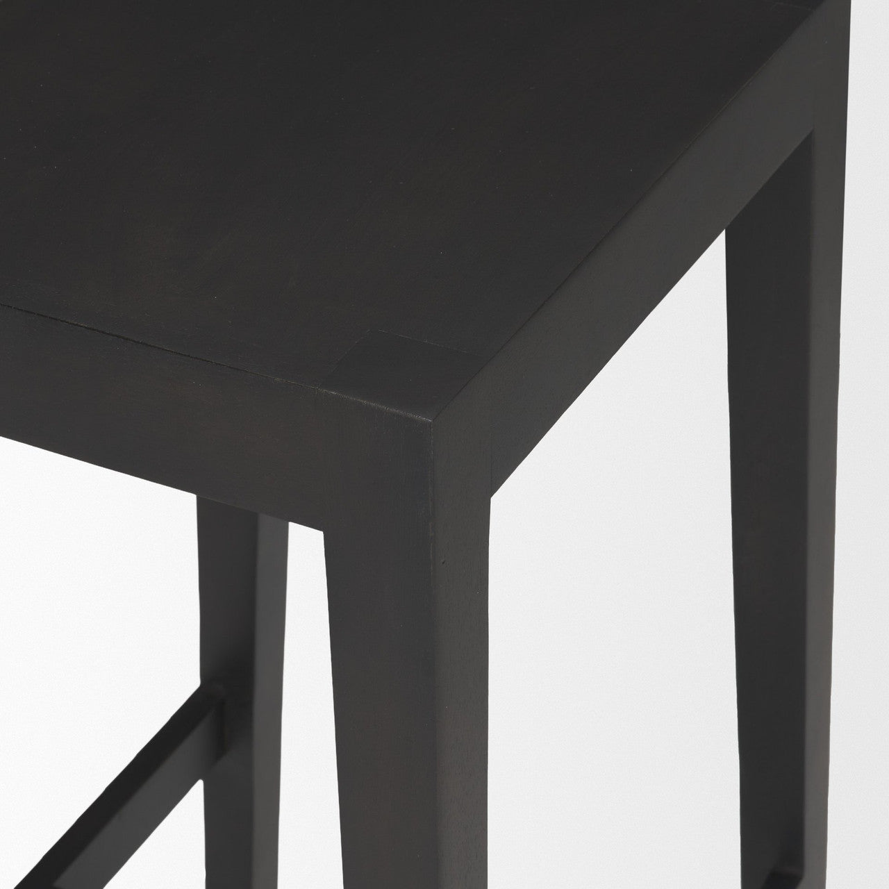 Colony Black-Brown Solid Wood Counter Stool