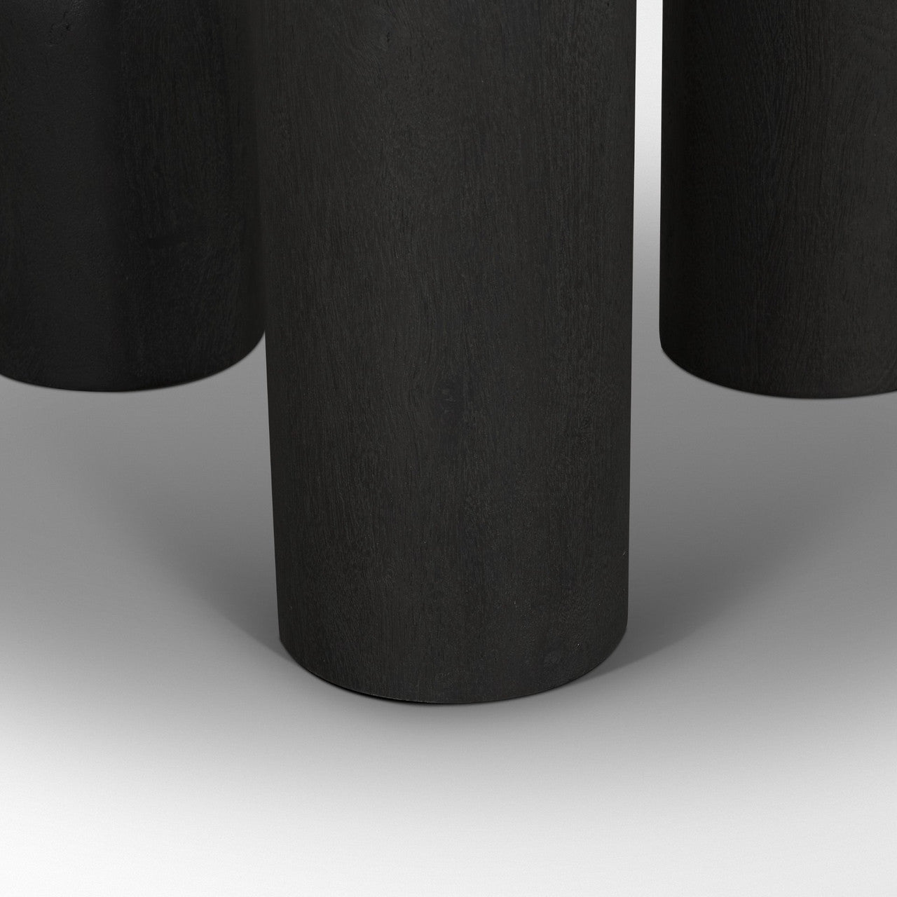 Sonel Matte Black Wood Pedestal Foyer Table
