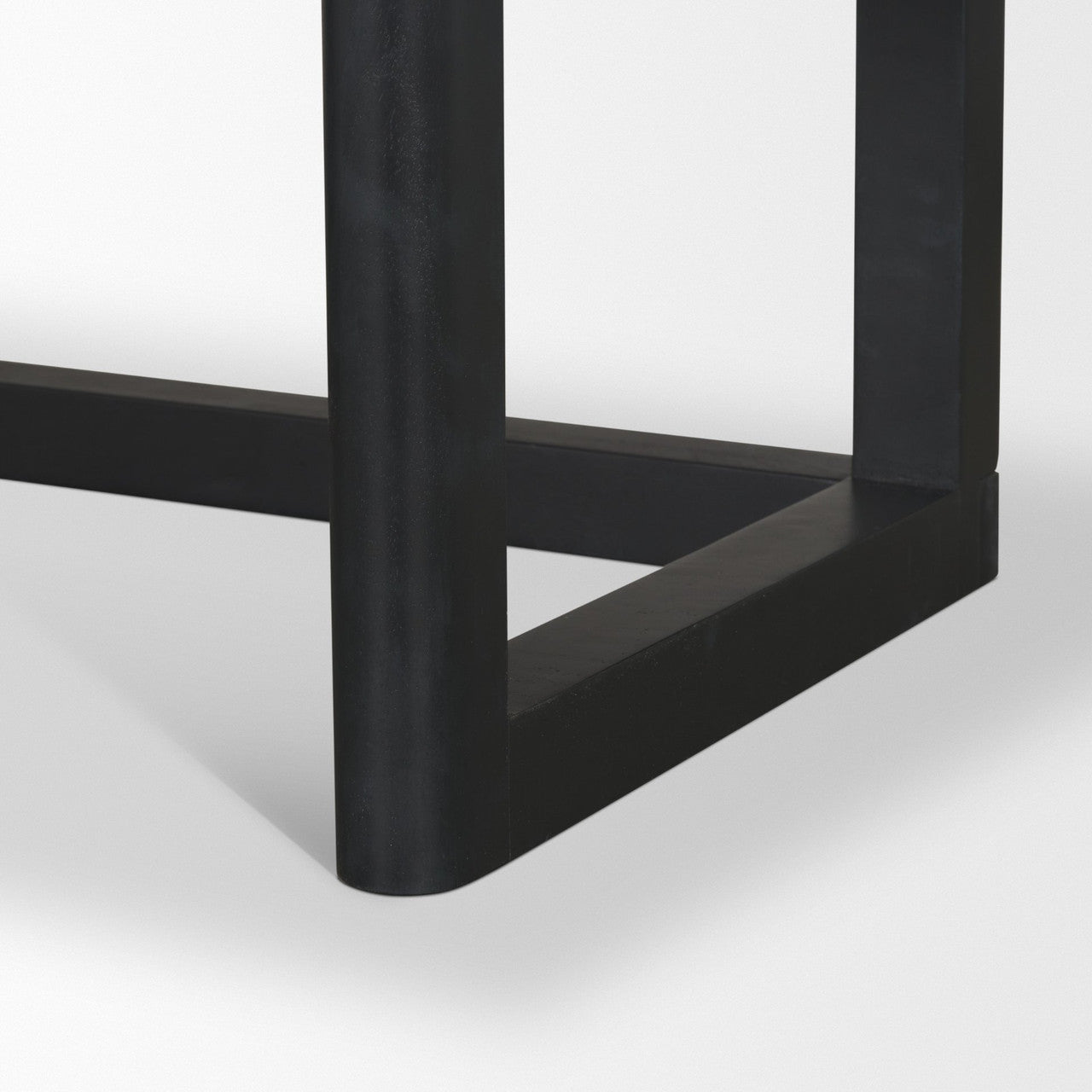 Grier  60" Black Solid Wood W/ Black Cane Office Desk