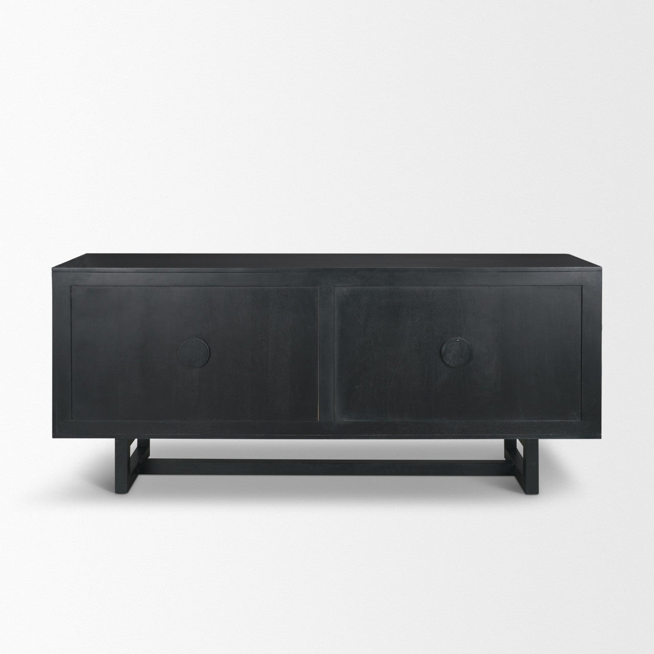 Grier 72" Black Wood W/ Black Cane Sideboard