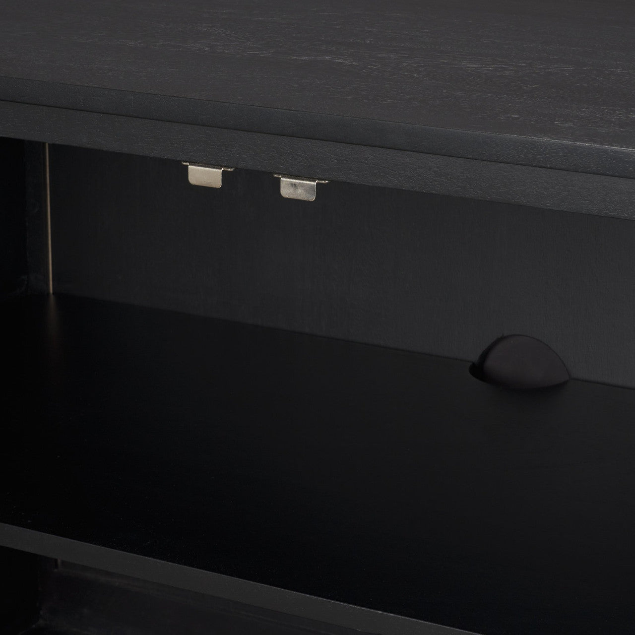 Grier 72" Black Wood W/ Black Cane Sideboard