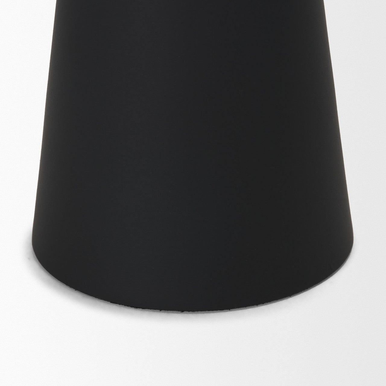 Odilia Large Smooth Matte Black Metal Geometric Pillar Candle Holder
