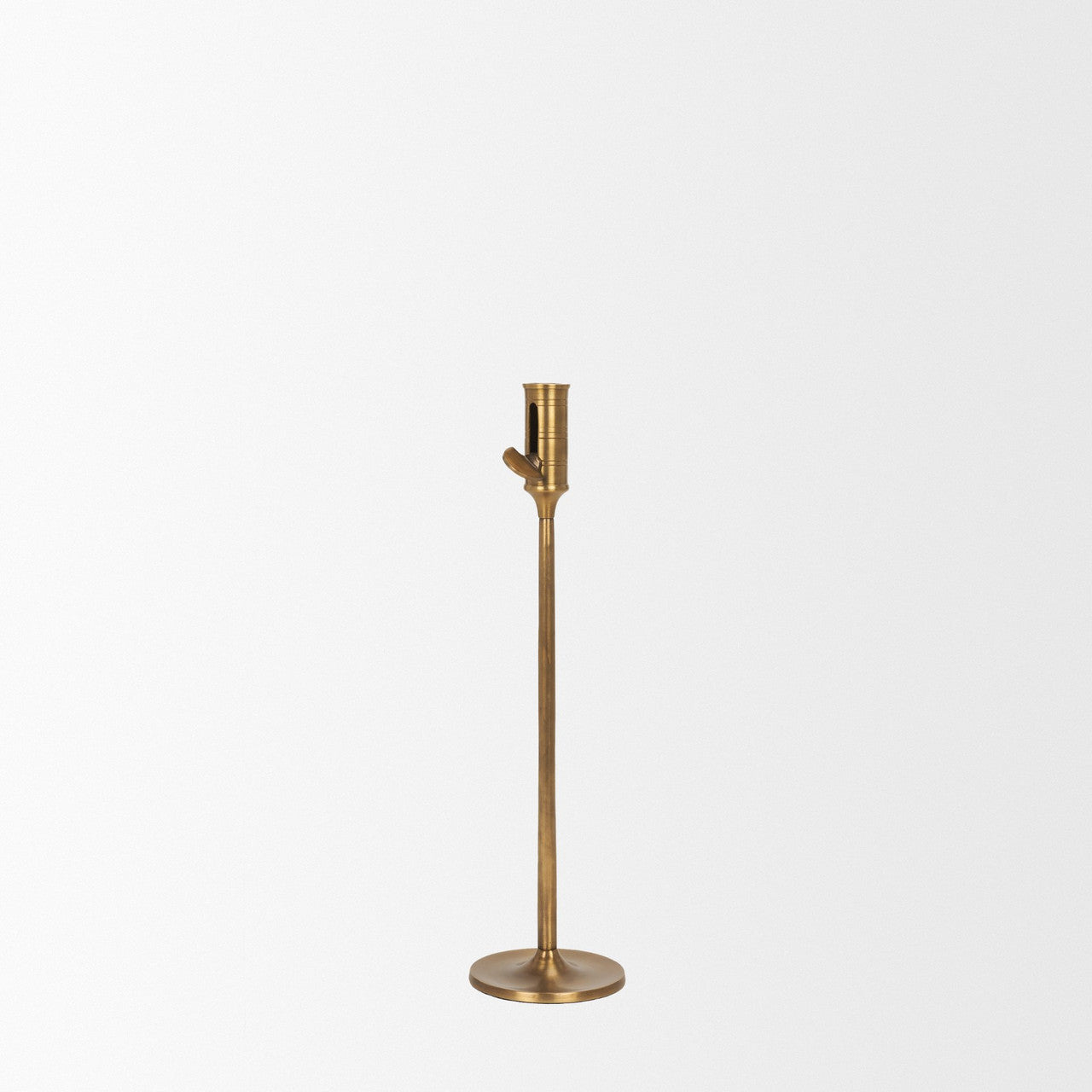 Chantria Large Solid Natural Brass Adjustable Taper Candle Holder