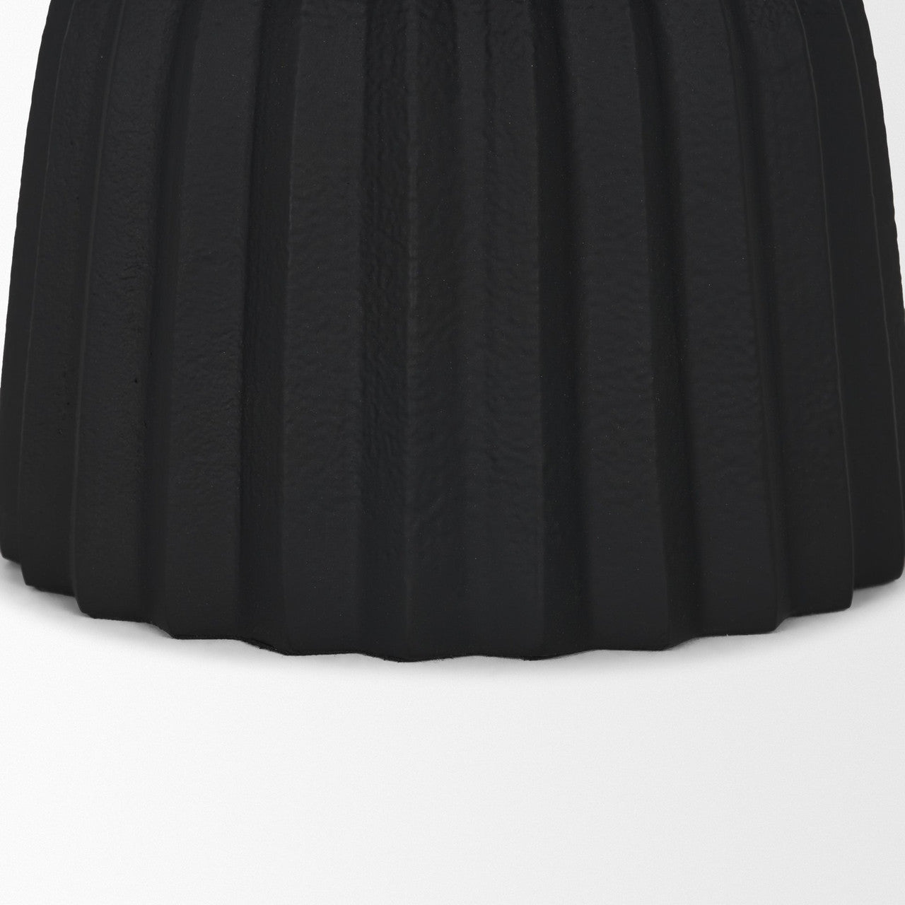 Ciaran Smooth Fluted Matte Black Metal Decorative Bowl