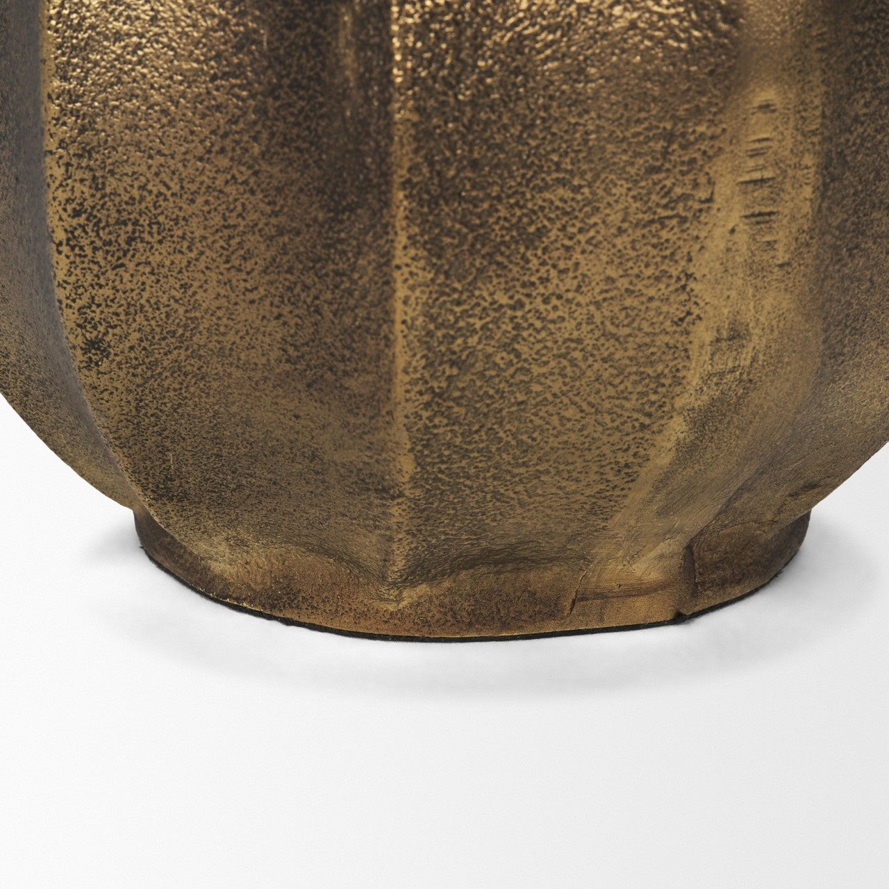 Anya Antiqued Brass Scalloped Petal Cast Metal Jug