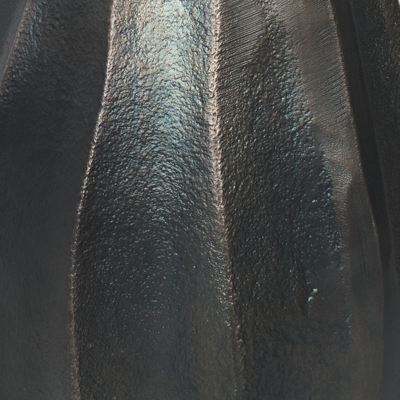 Anya Matte Black Scalloped Petal Cast Metal Jug