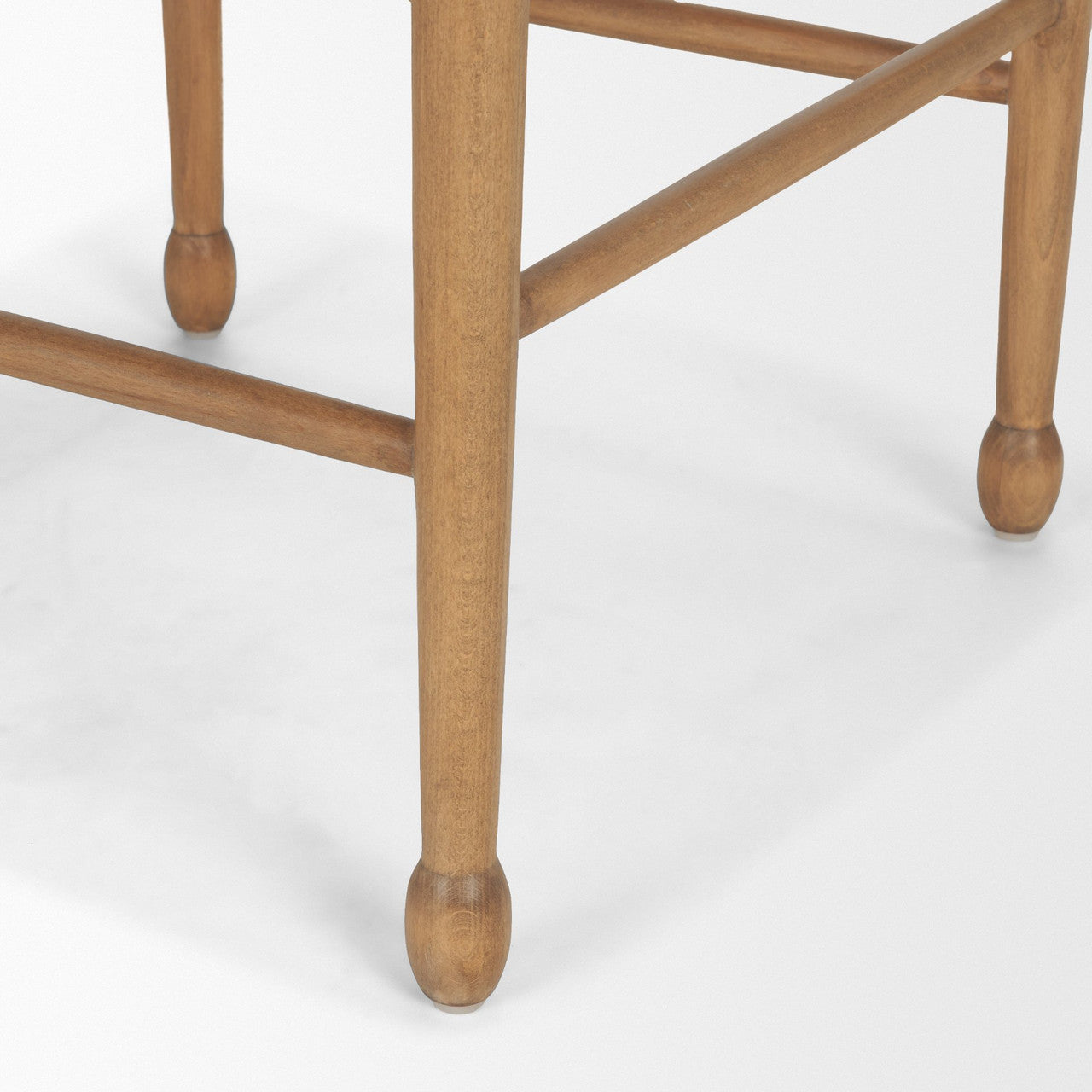 Brinley Woven Paper Rope w/ Brown Wood Frame Counter Stool