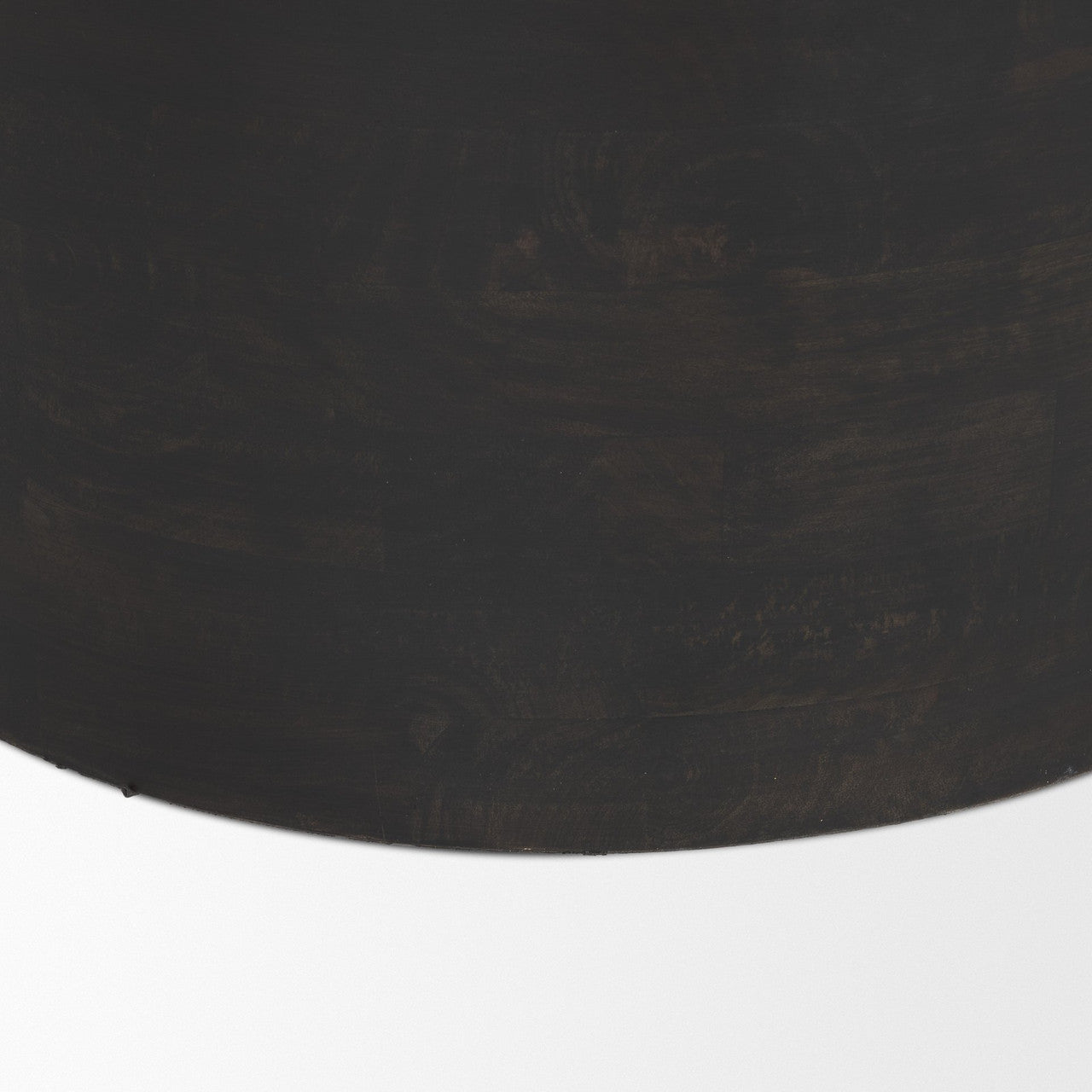 Rashama Dark Brown Wood Stacked Geometric Round Accent Table