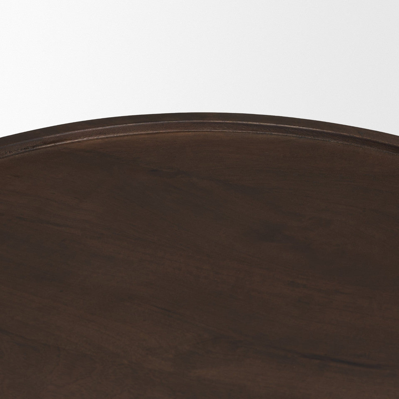 Cayson Dark Brown Sculptural Round Accent Table