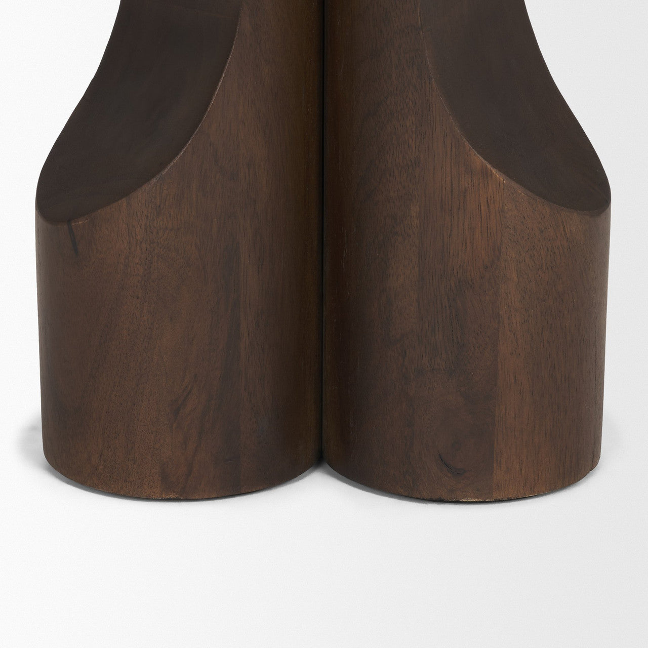 Cayson Dark Brown Sculptural Round Accent Table | Zin Home – zinhome