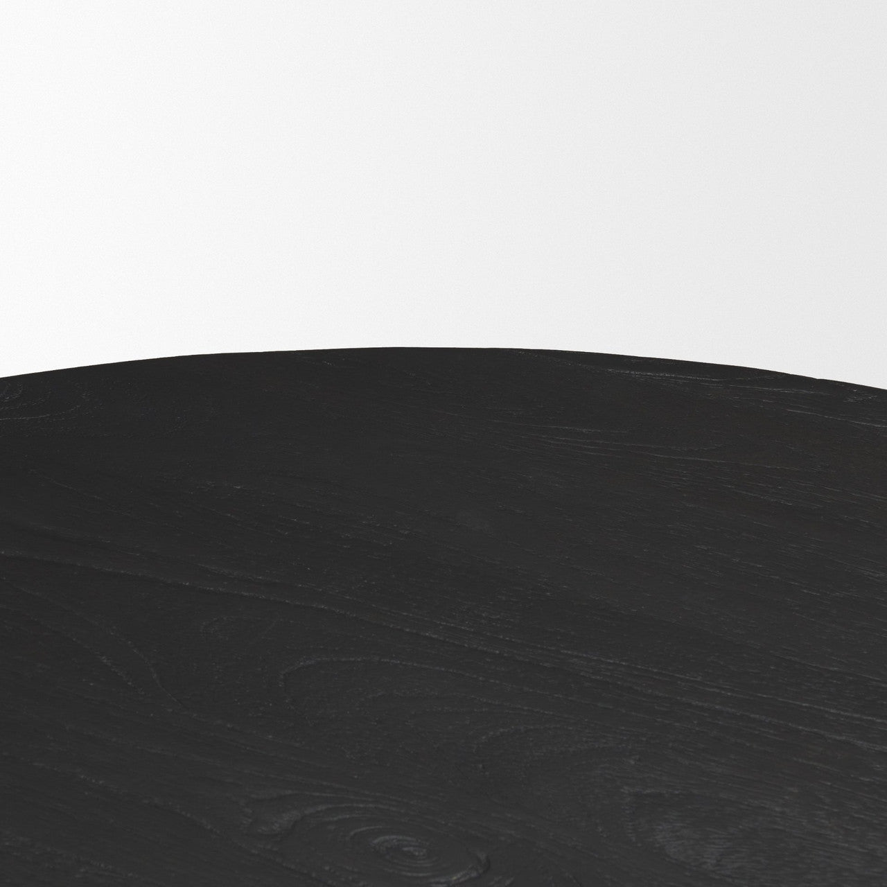 Atlas 42" Black Wood Stacked Pedestal Base Round Dining Table
