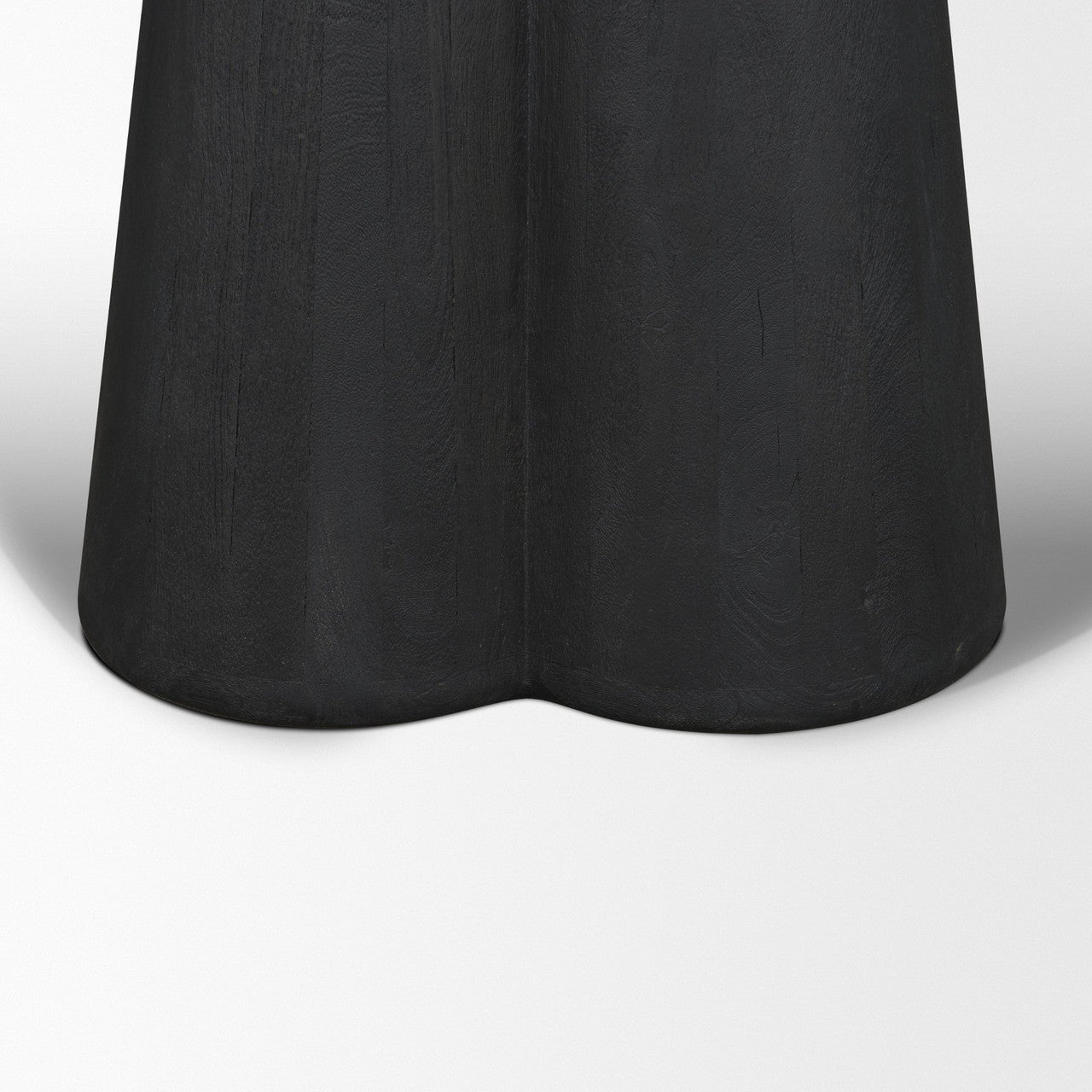 Marilyn Black Forest Marble Black Wood Pedestal Round Dining Table