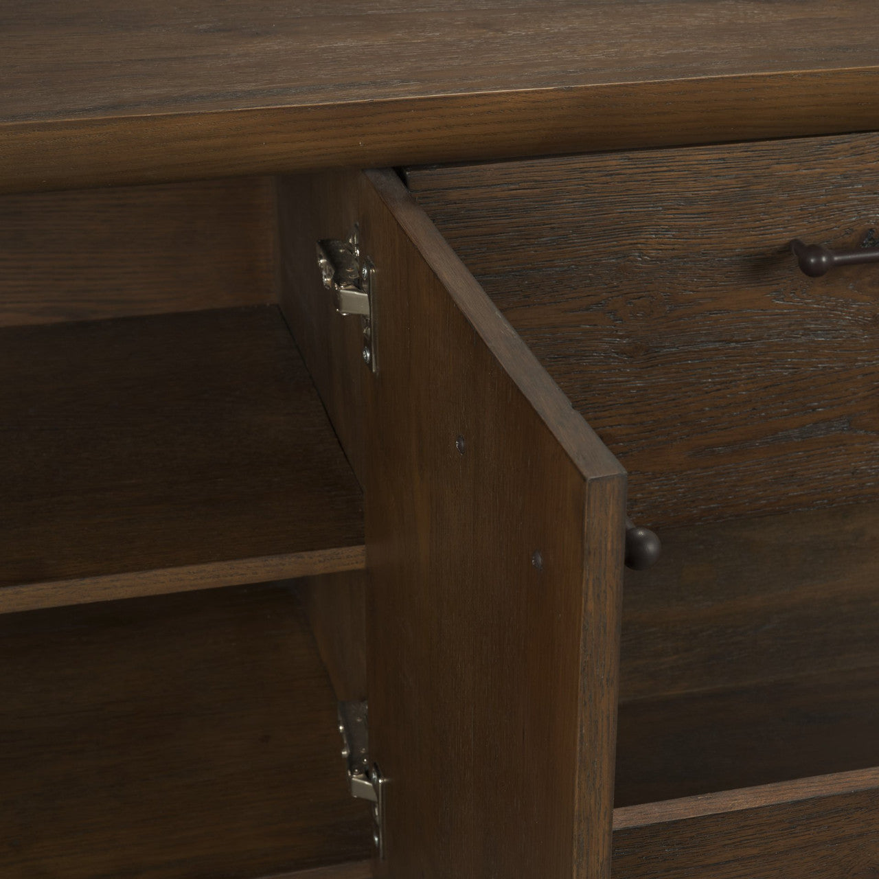 Belford 94" Dark Brown Oak Wood Media Console