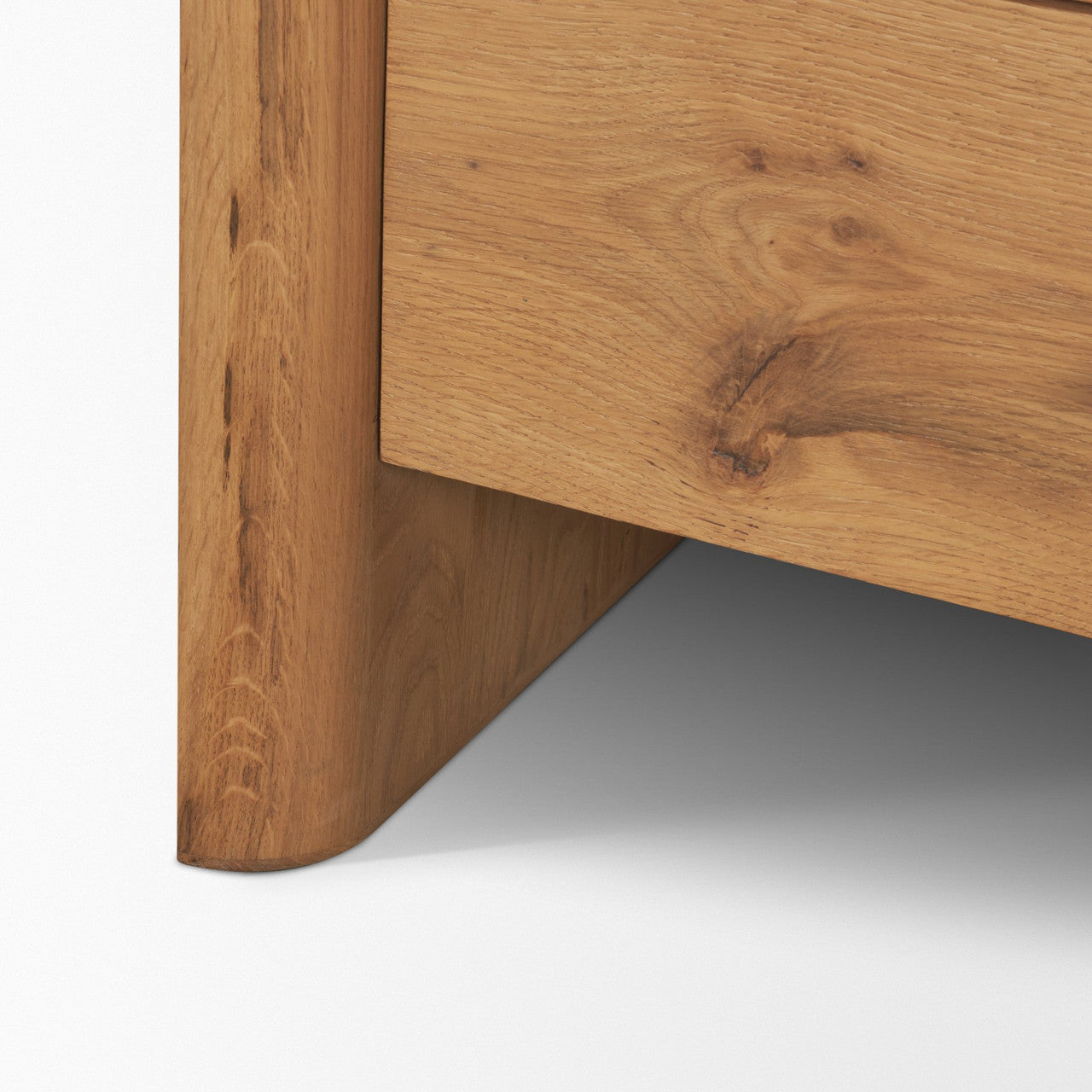 Belford 6-Drawer Light Brown Oak Wood Dresser