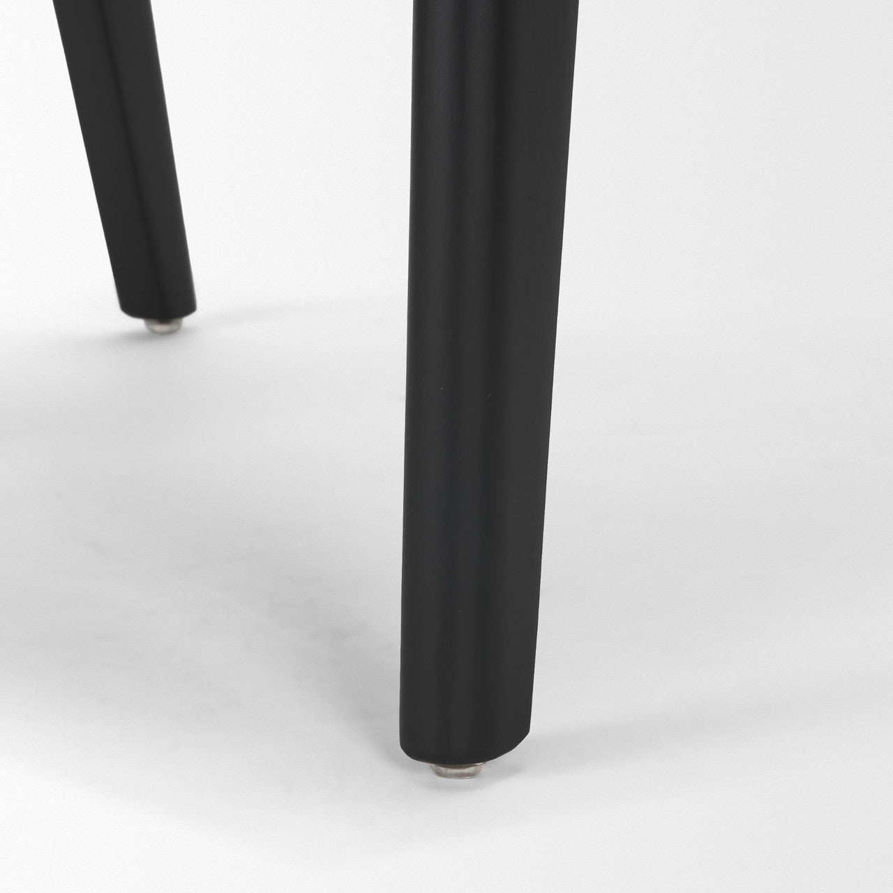 Reid Framed Black Cane Black Fabric Dining Armchair