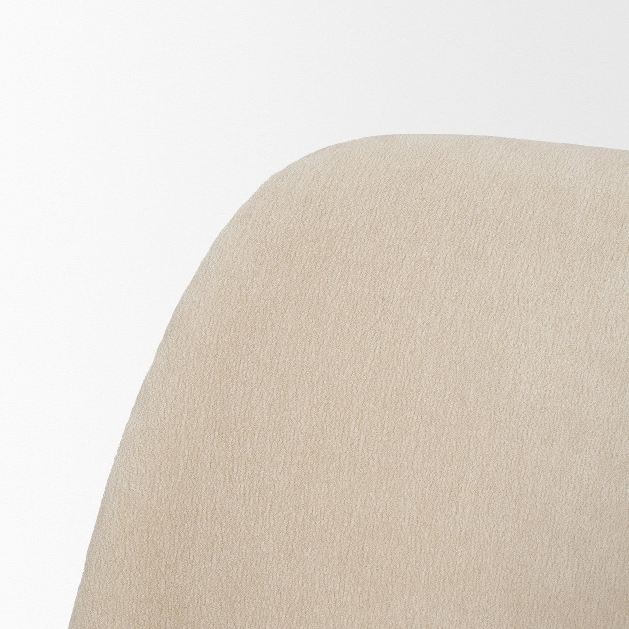 Abbie Curved Back Oatmeal Fabric Dining Side Chair