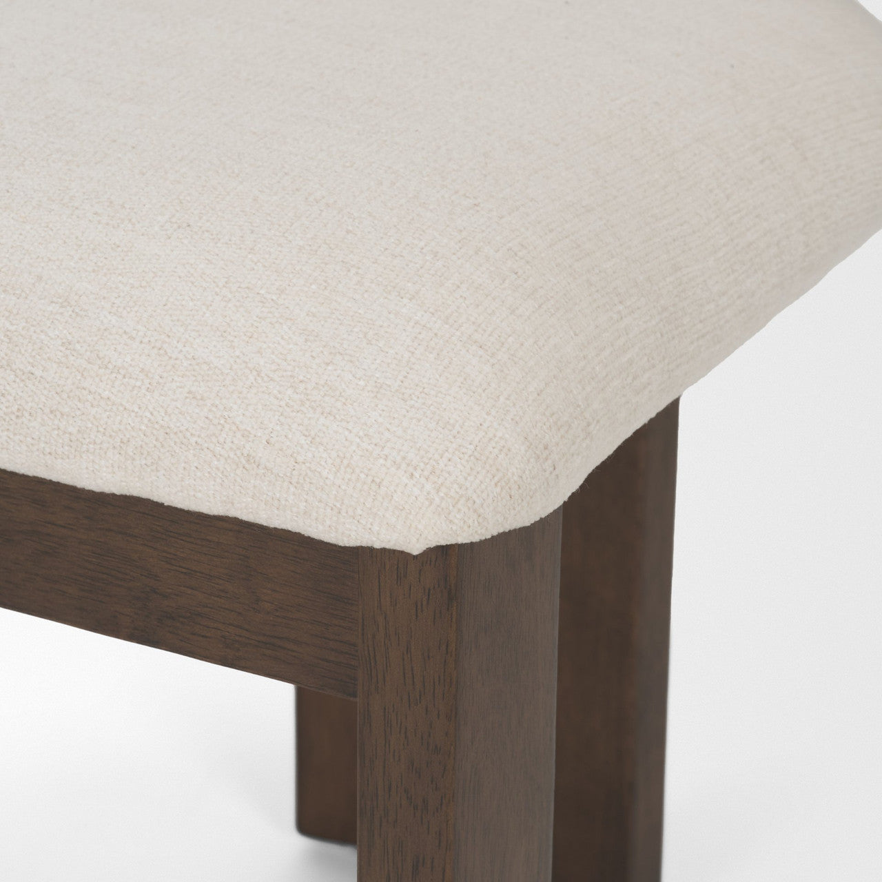 Soho Curved Open Back Cream Chenille Tripod Frame Dining Chair