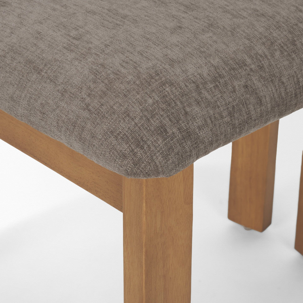 Soho Curved Open Back Gray Chenille Tripod Frame Dining Side Chair