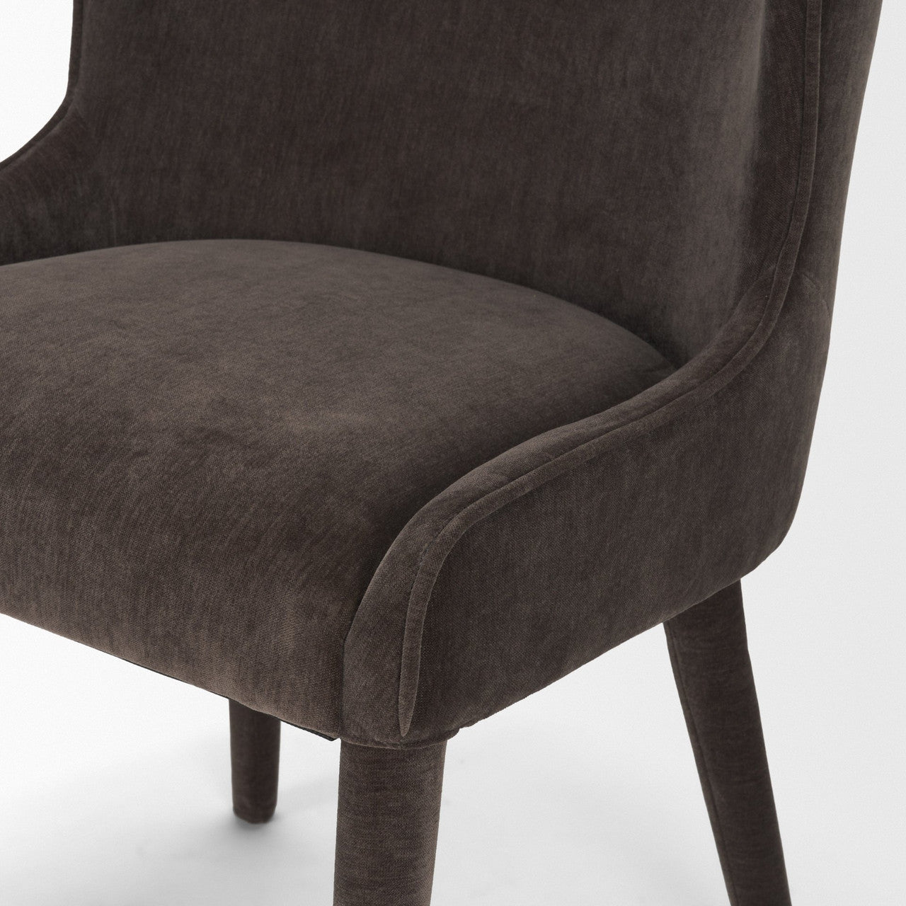 Nolan Slope Charcoal Chenille Dining Chair