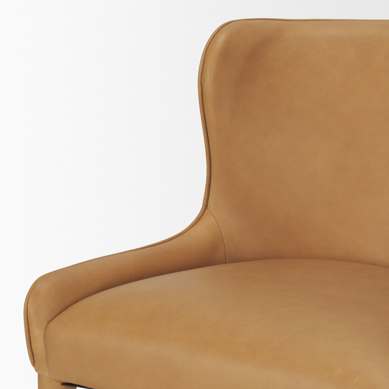 Nolan Slope Tan Leather Dining Chair