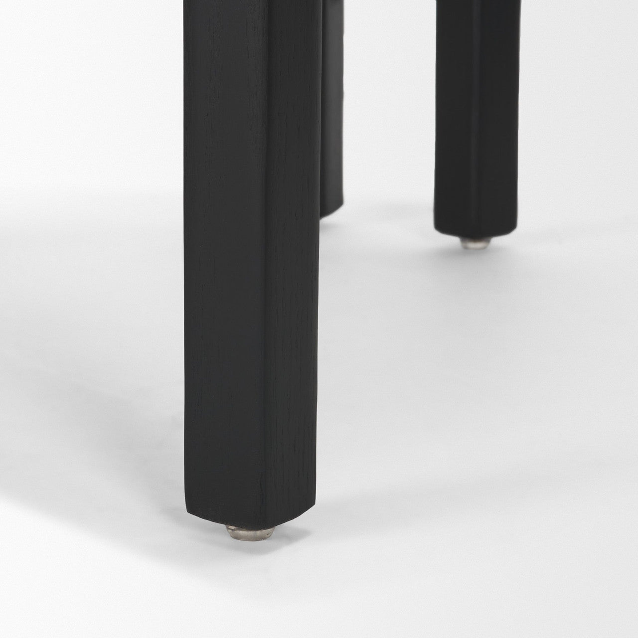 Carlisle Curved Back Black Leather Tripod Frame Dining Armchair