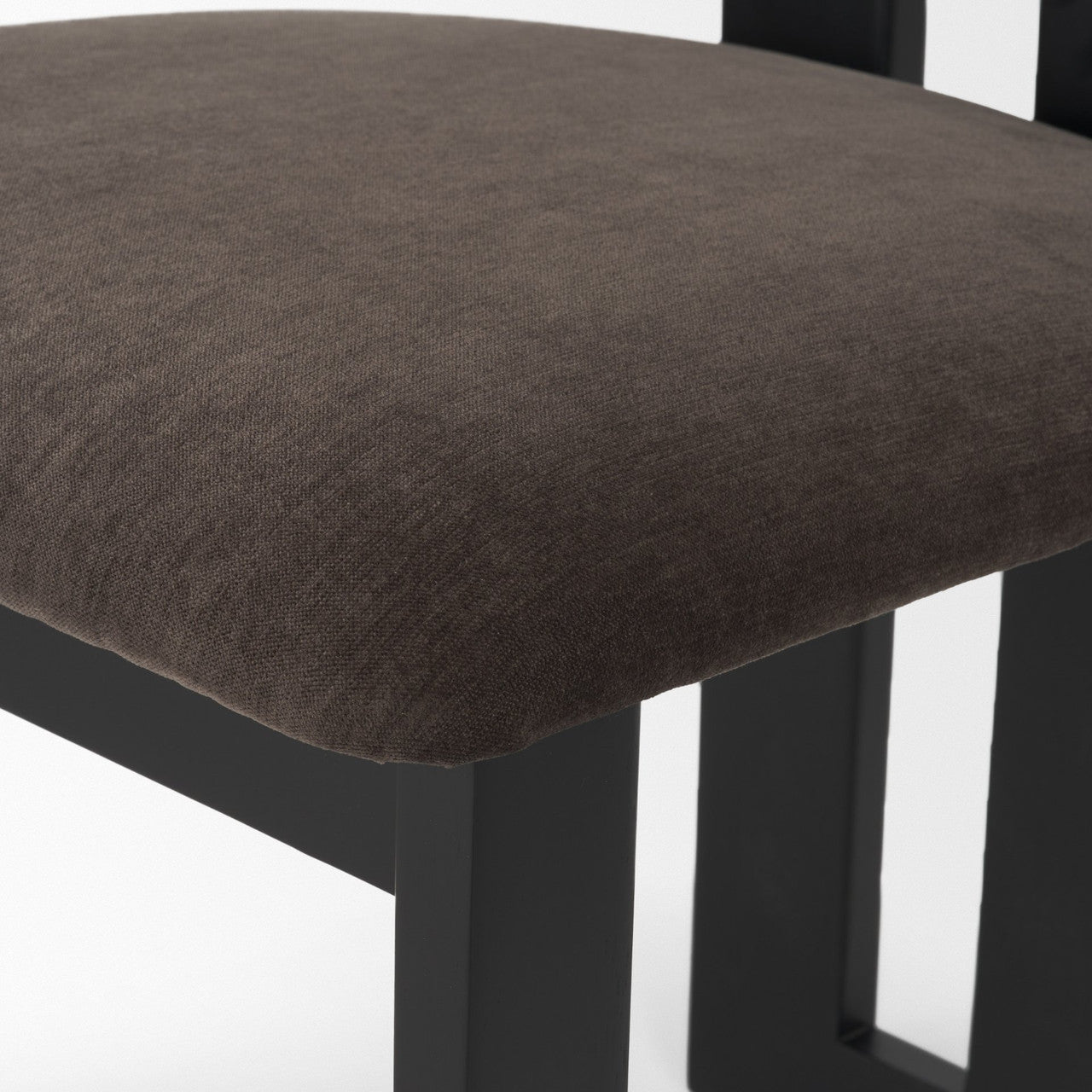 Tribeca Curve Open Back Charcoal Chenille Tripod Frame Dining Chair