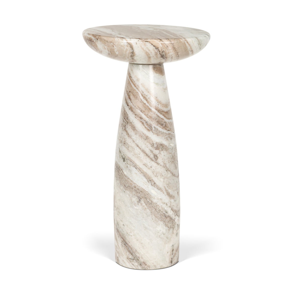 Bellancia Rosa Pink Marble Pedestal Side Table