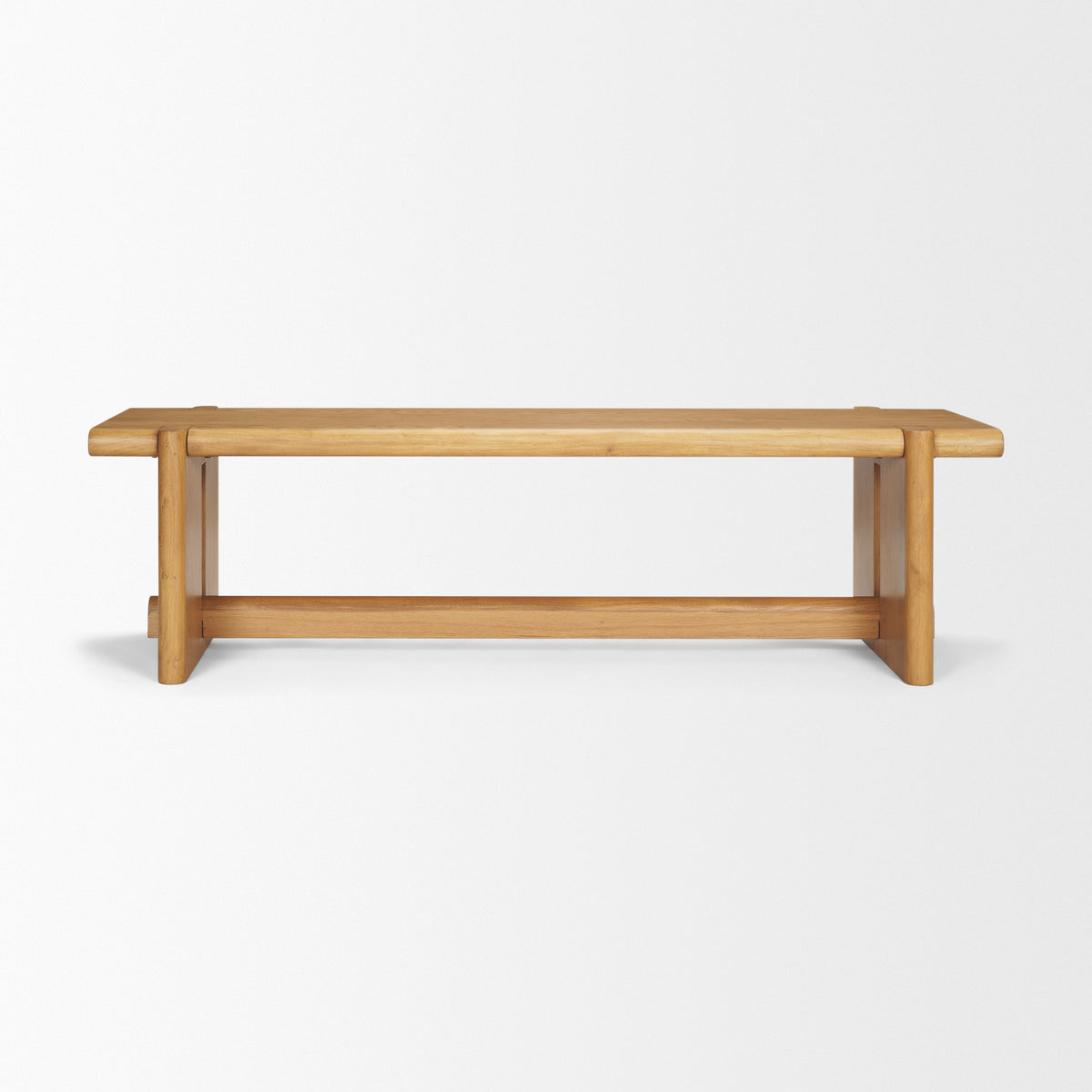 Rowan Light Brown Oak Wood Bench
