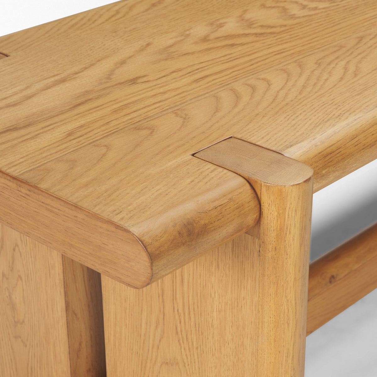 Rowan Light Brown Oak Wood Bench