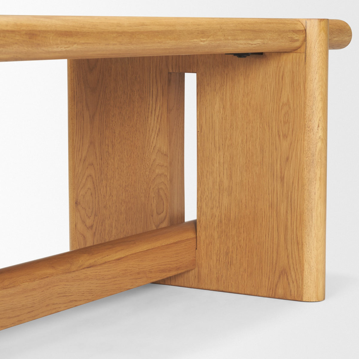 Rowan Light Brown Oak Wood Bench