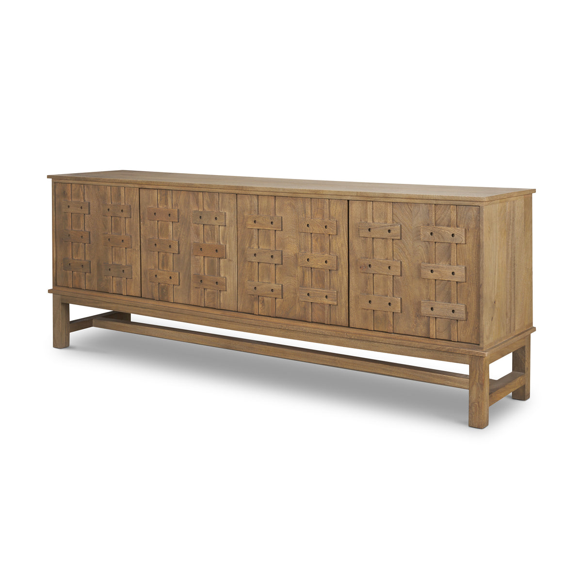 Truss Cool Brown Wood 4 Door Closed Sideboard